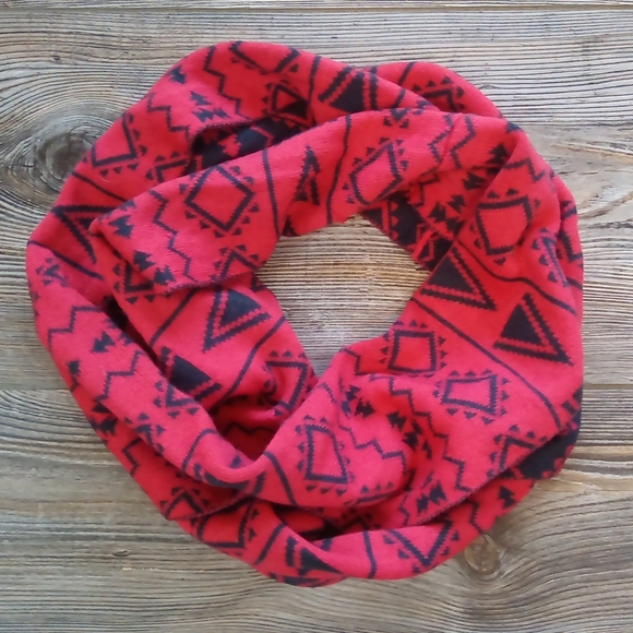 Bohemian Aztec Trendy Colorful Patterned Infinity Scarf - Picture 1 of 8